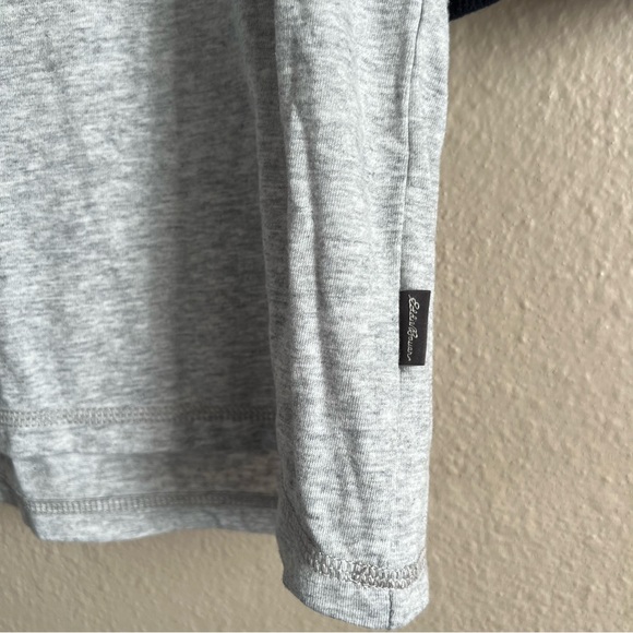 Men's Medium Eddie Bauer 2-Piece Lounge Set Tee Shirt & Shorts Gray & Navy - Picture 9 of 12